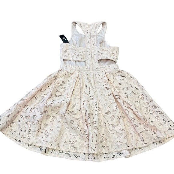 LULUS Blush Small Dress Pink Lace Racerback Skater New - Picture 9 of 12